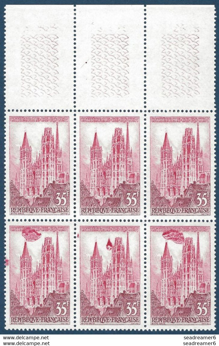 France 1957 Cathedrale De Rouen N°1129b** Probablement La Plus Belle Variété Type Des Gravés Modernes ! RRR Signé CALVES - Ungebraucht