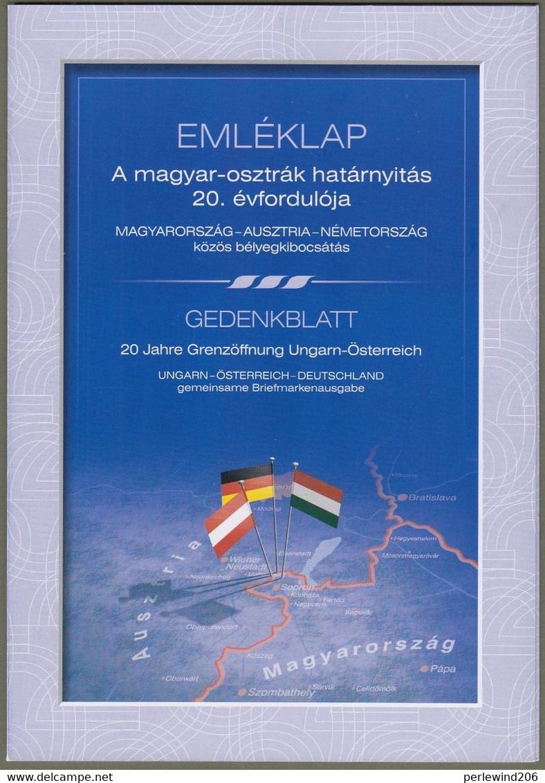 Ungarn + : Sonderkarte, Mi-Nr. 5383: " 20 Jahre Grenzöffnung " Joint Issue, Gemeinschaftsausgabe - Lettres & Documents