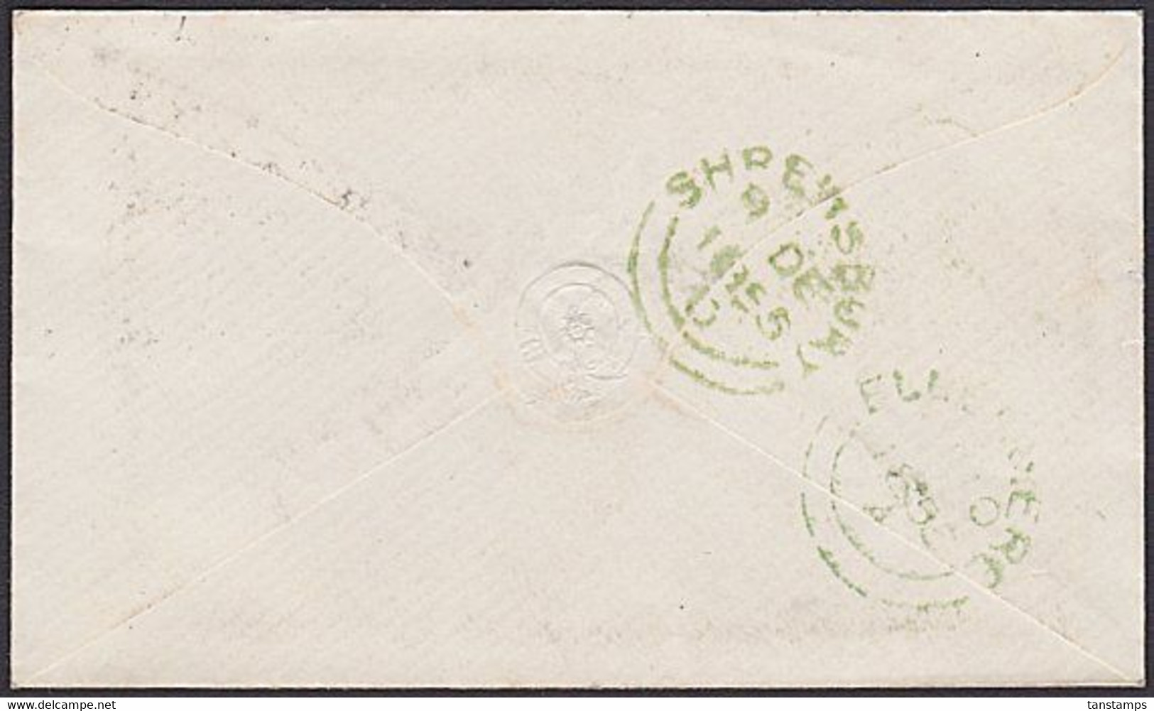 1855 OSWESTRY SPOON 1d STAR COVER TO ELLESMERE - Brieven En Documenten