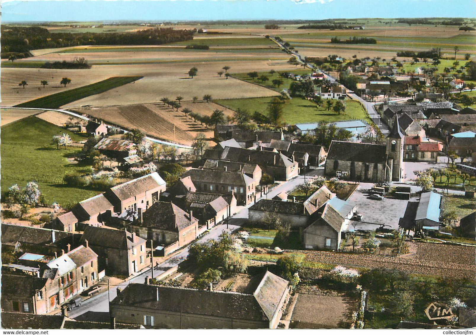 / CPSM FRANCE 89 "Villebougis, Vue Générale Aérienne" - Villebougis