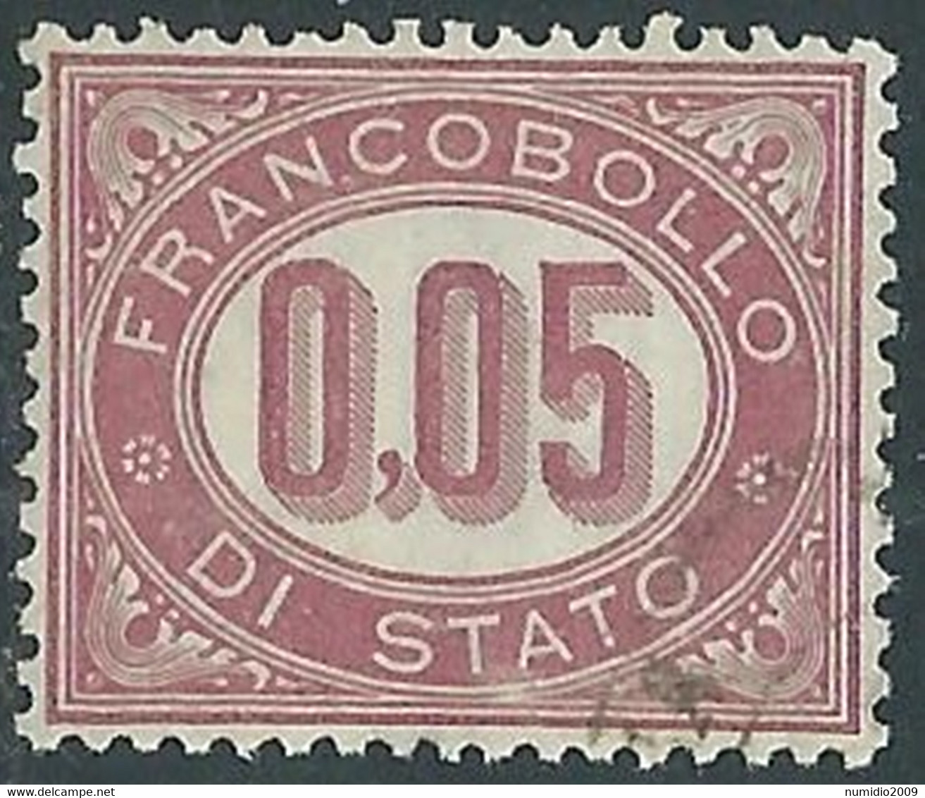 1875 REGNO SERVIZIO DI STATO USATO 5 CENT - RE31-8 - Officials