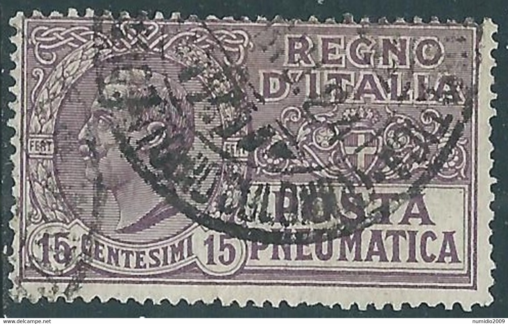 1913-23 REGNO POSTA PNEUMATICA USATO 15 CENT - RE30-4 - Poste Pneumatique