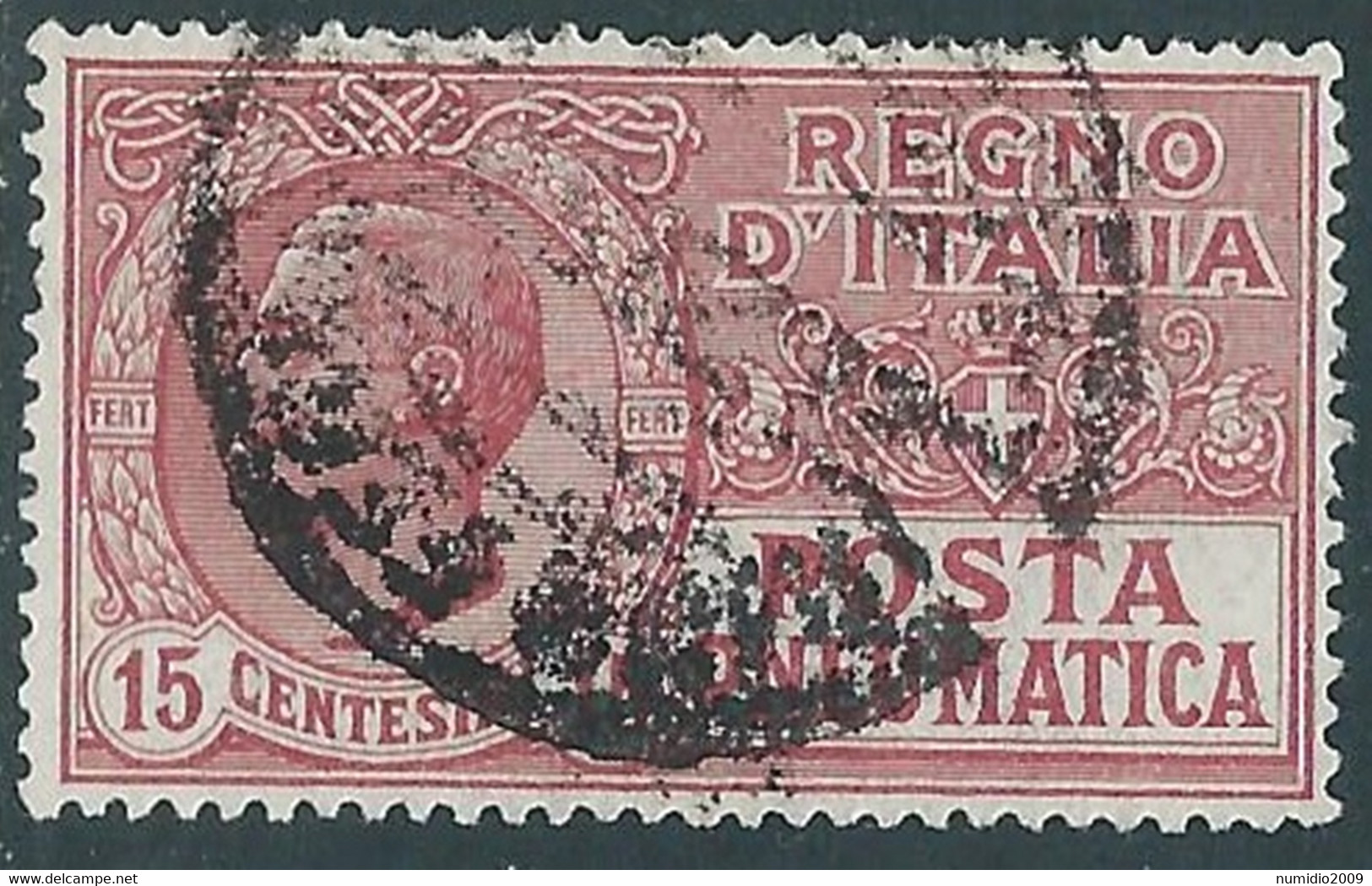1927-28 REGNO POSTA PNEUMATICA USATO 15 CENT - RE30-5 - Pneumatische Post