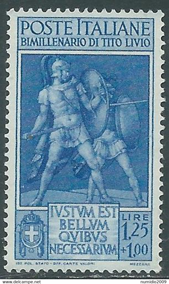 1941 REGNO TITO LIVIO 1,25 LIRE MNH ** - RE9-10 - Ungebraucht