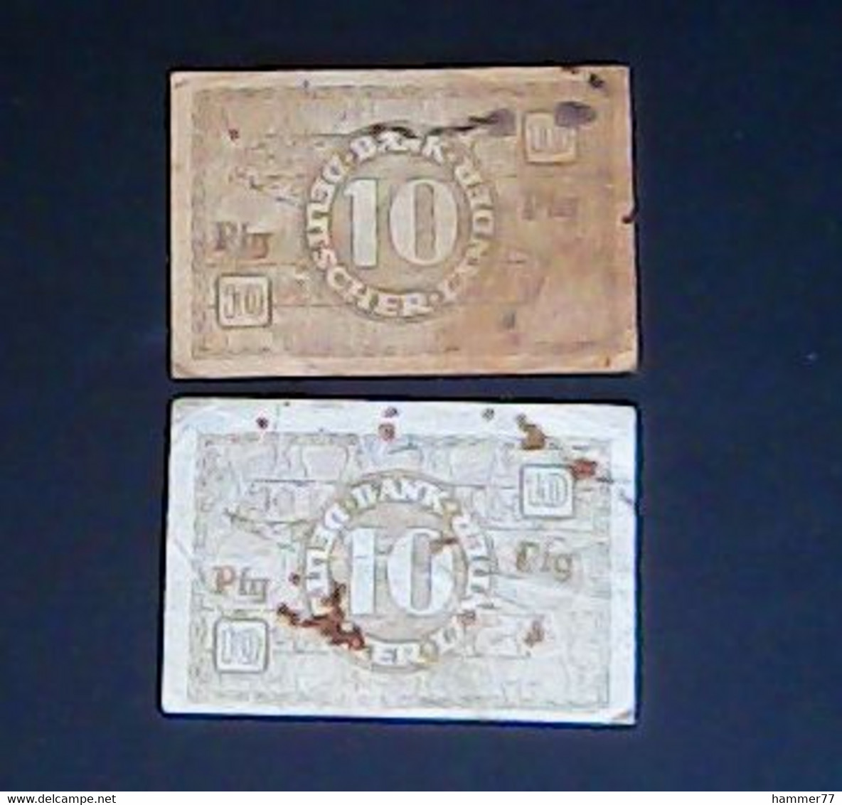 Germany 1948: Bank Deutscher Länder 2 X 10 Pfennig - 10 Pfennig