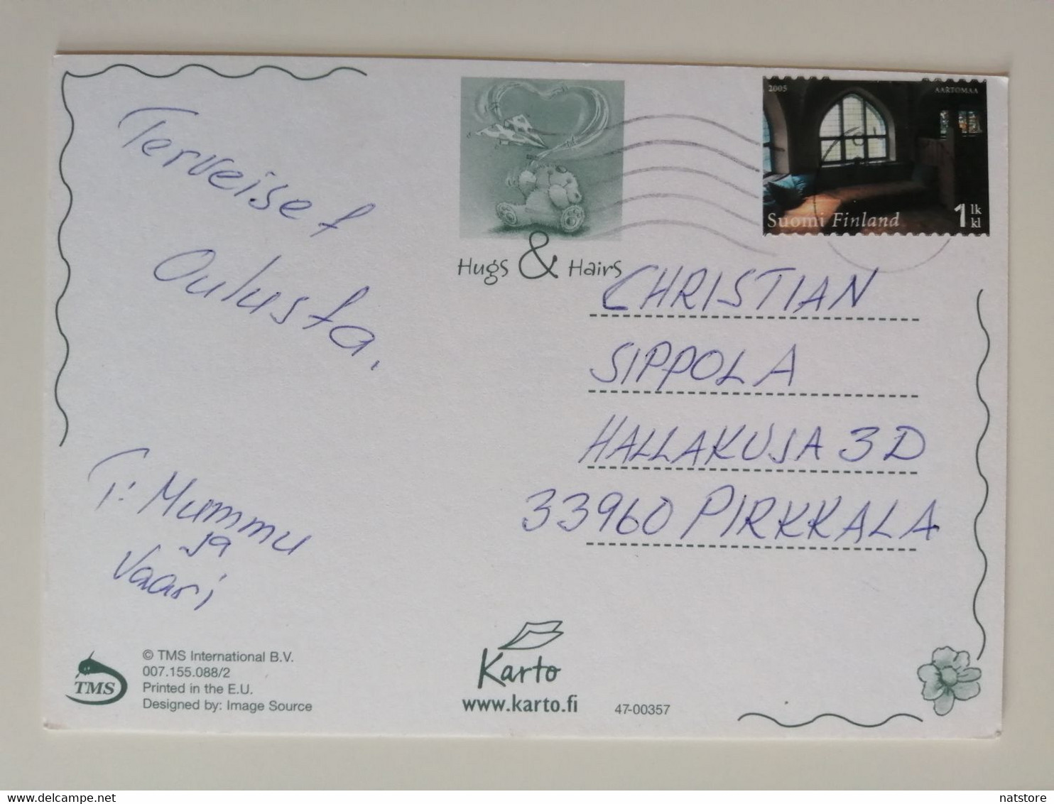 2005..FINLAND ...VINTAGE POSTCARD WITH STAMP..Architecture- Self-Adhesive Stamp - Lettres & Documents