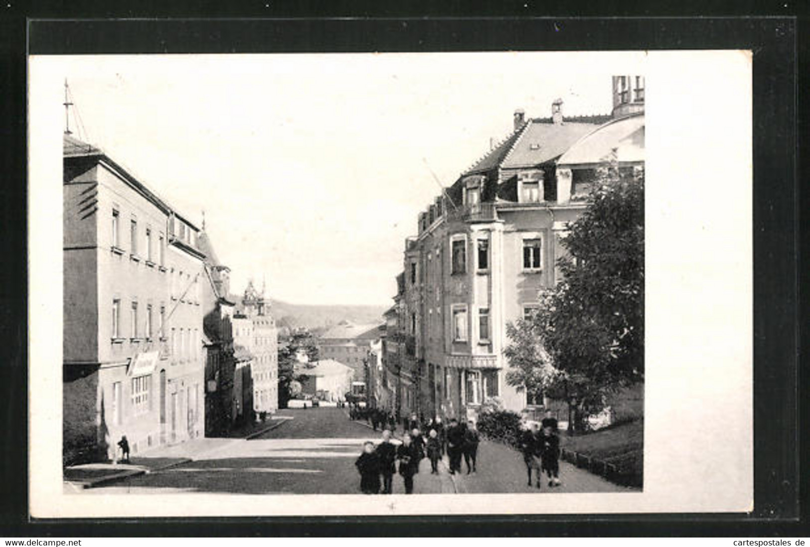 AK Waldheim, Blick Auf Die Bahnhofstrasse - Waldheim