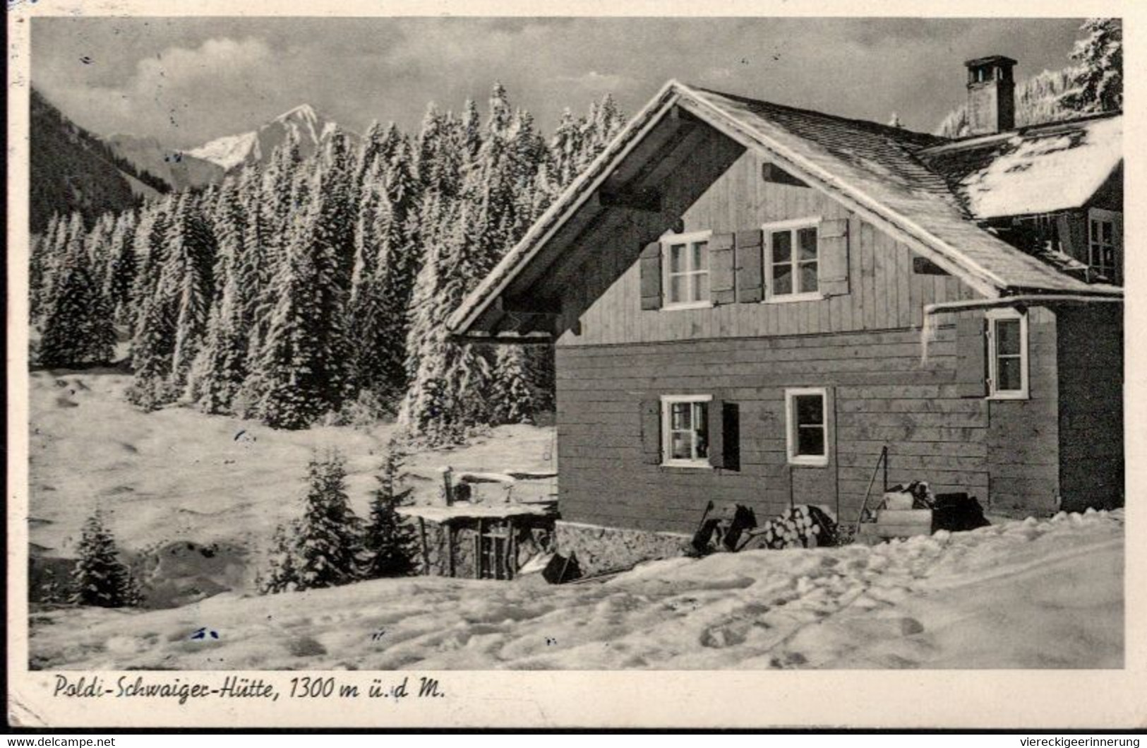 ! Ansichtskarte Hirschegg (Gemeinde Mittelberg), Poldi Schwaiger Hütte, Kleinwalsertal Sondertarif - Kleinwalsertal