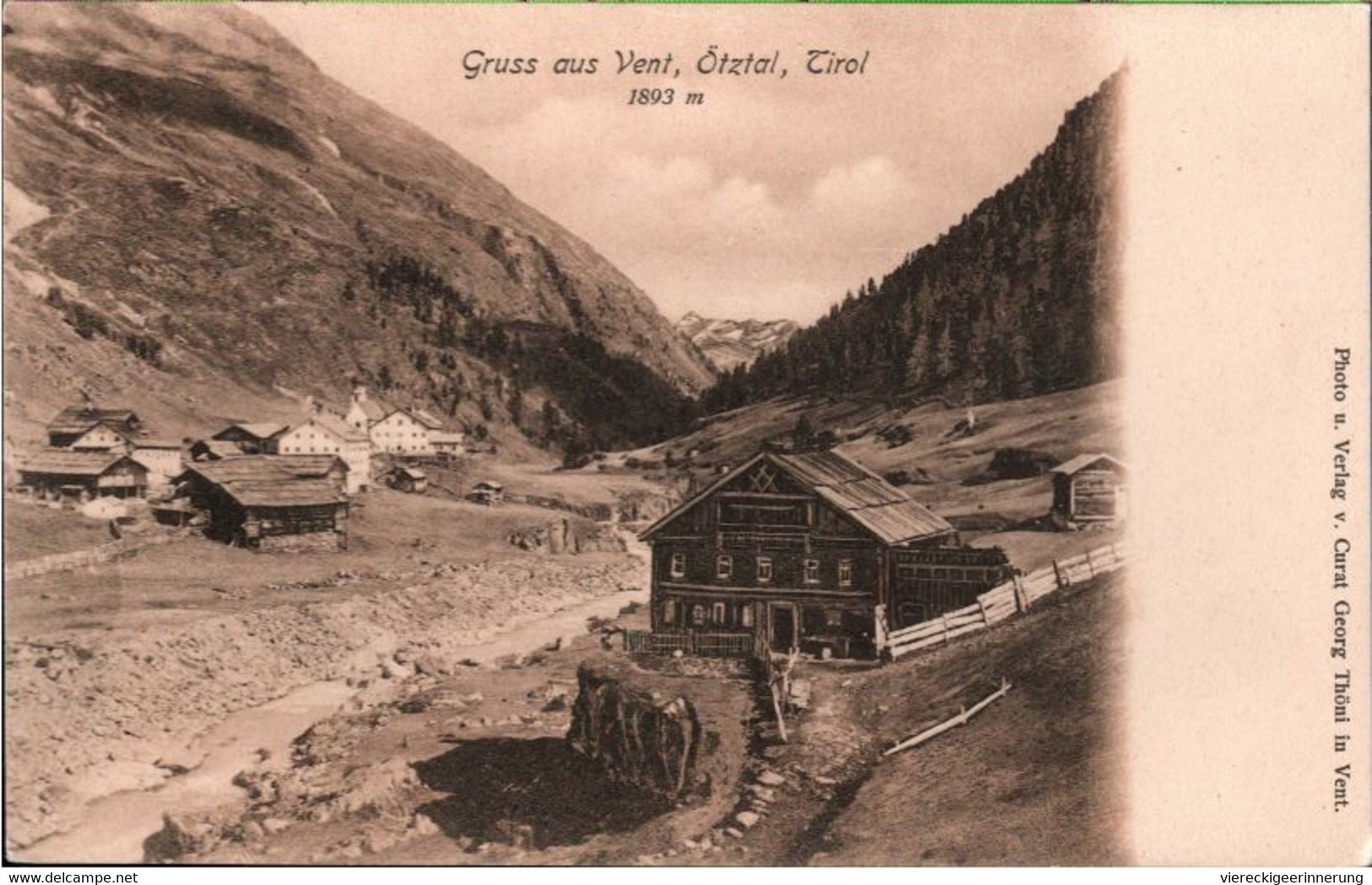 ! Alte Ansichtskarte Vent Gem. Sölden, Ötztal, Tirol, Österreich - Sölden