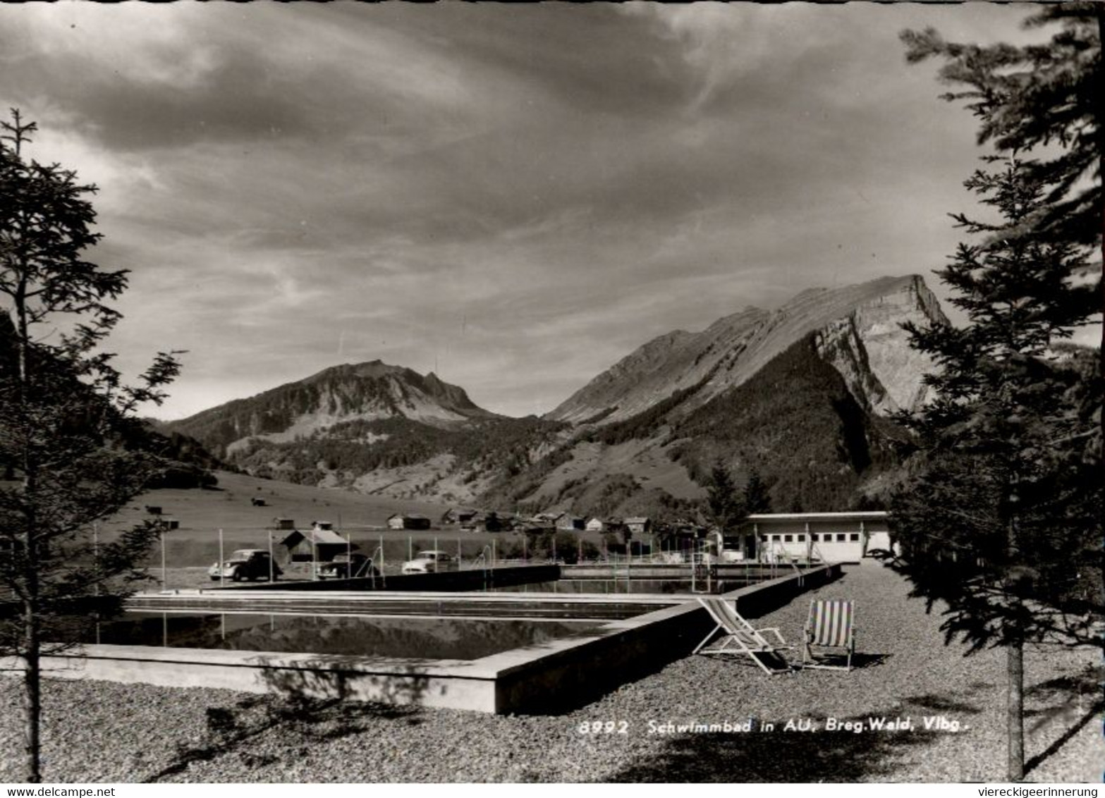 ! Foto Ansichtskarte Au, Freibad, Vorarlberg - Bregenzerwaldorte