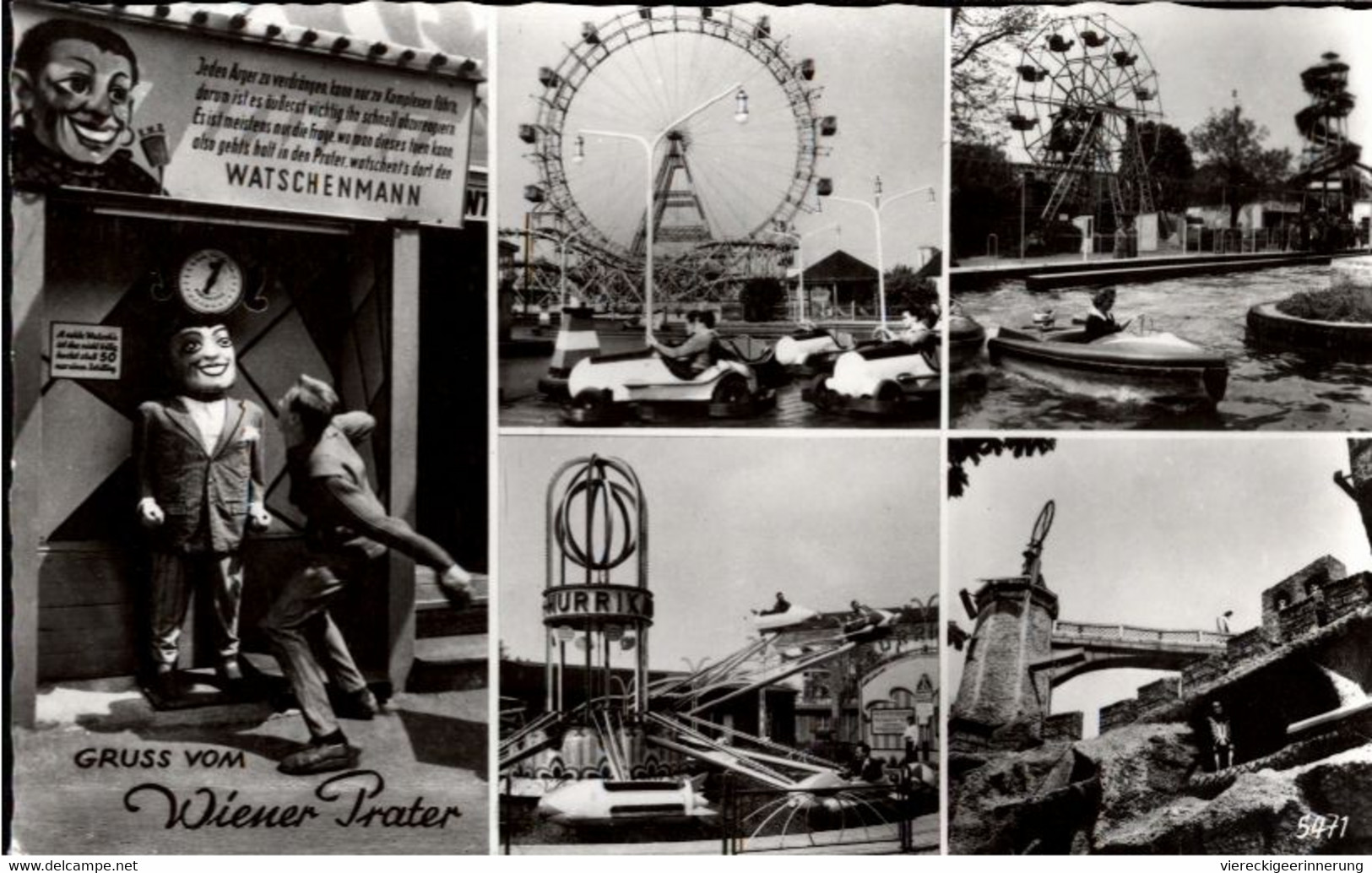 !  Ansichtskarte Prater Wien, Watschenmann - Prater