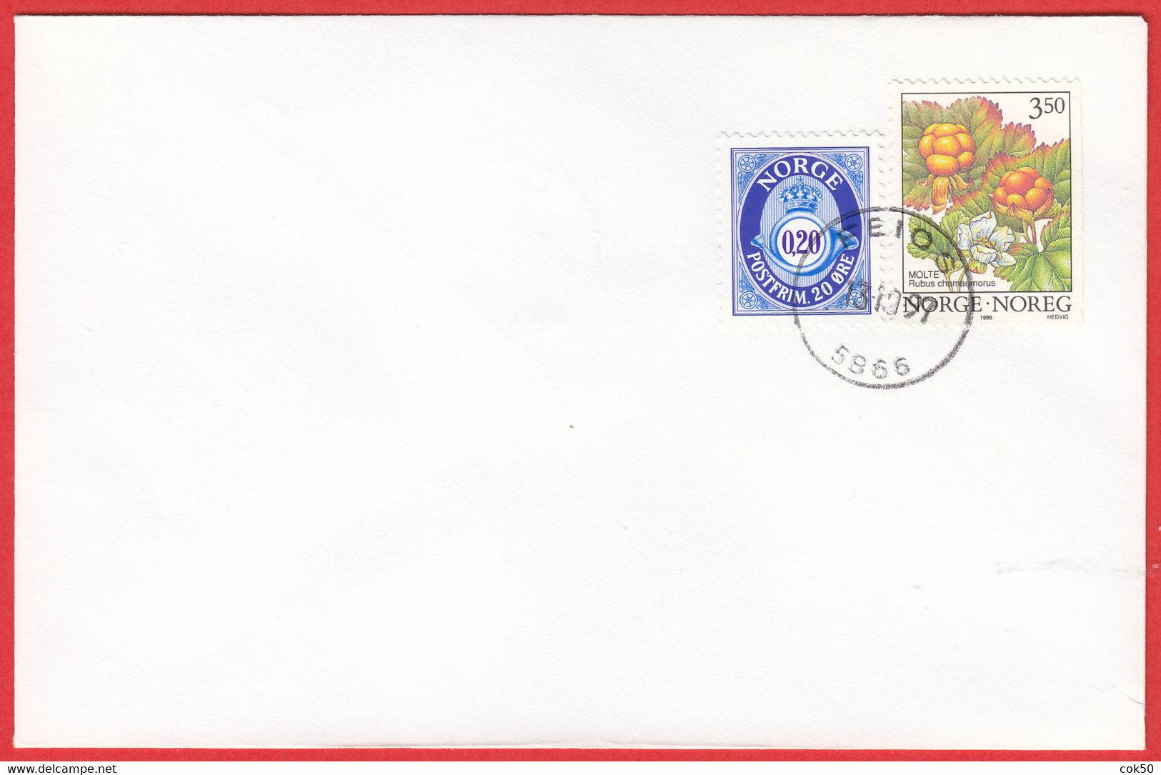 NORWAY - 5866 FEIOS (Sogn & Fj. County)  = Vestland From Jan.1 2020 - Last Day/postoffice Closed On 1997.10.13 - Emissioni Locali