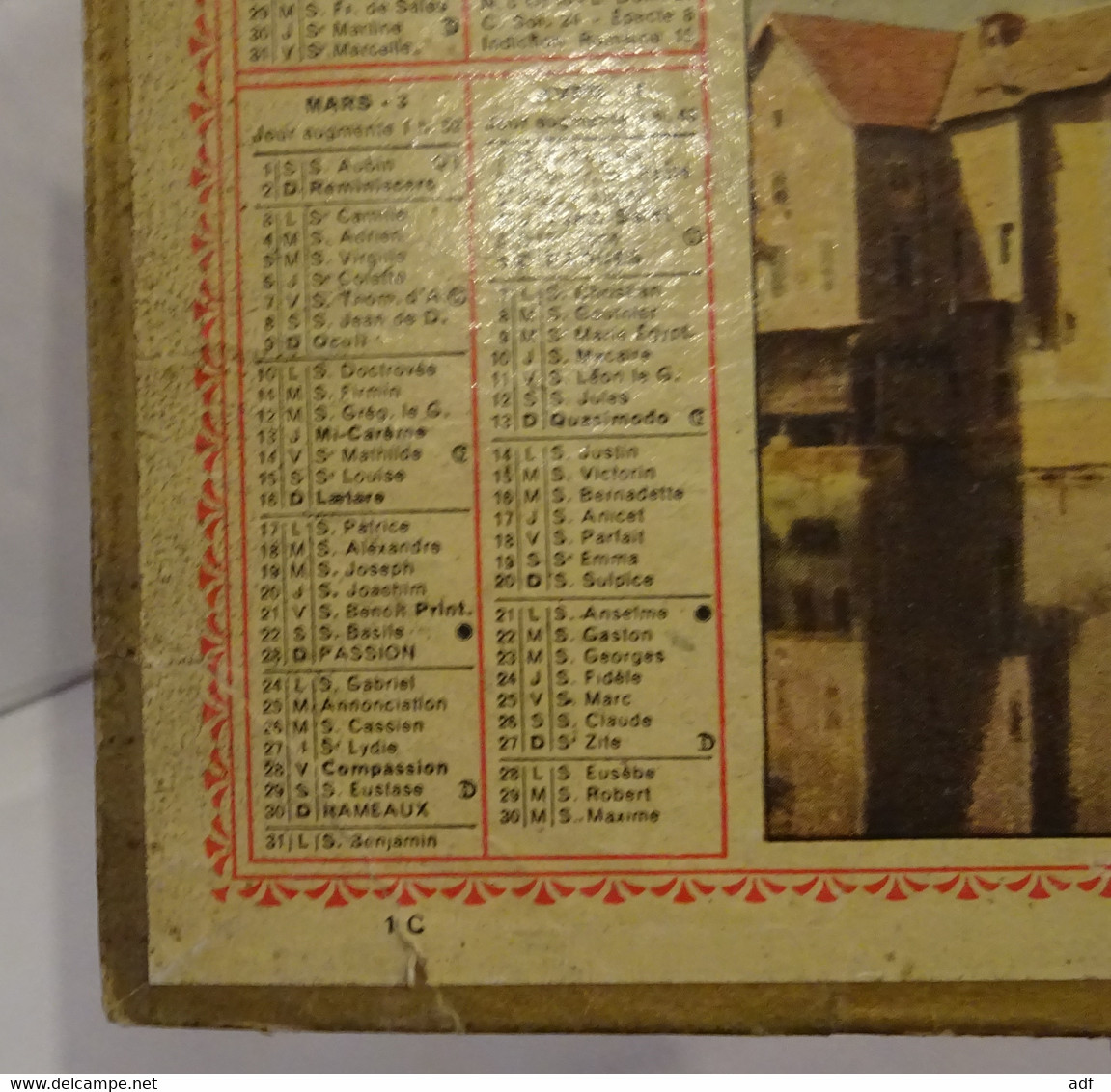 1947 CALENDRIER ALMANACH DES PTT, MORET SUR LOING, OLLER, MARNE 51 - Big : 1941-60