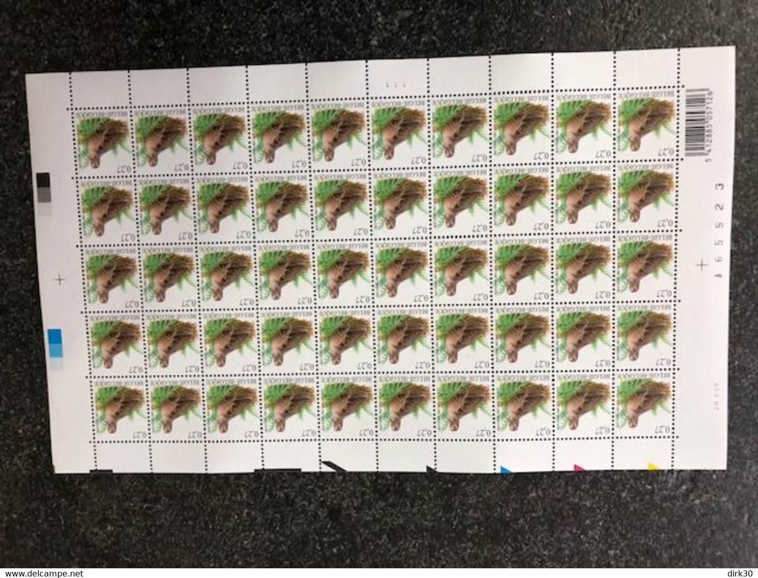 Belgie 3898 Buzin Volledig Vel FULL SHEET Birds MNH PLAATNUMMER 1 20/2/2009 - Sin Clasificación