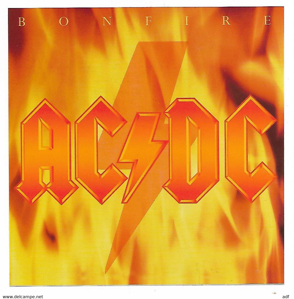 AUTOCOLLANT ACDC, BONFIRE, AC/DC, GROUPE DE HARD ROCK - Objets Dérivés