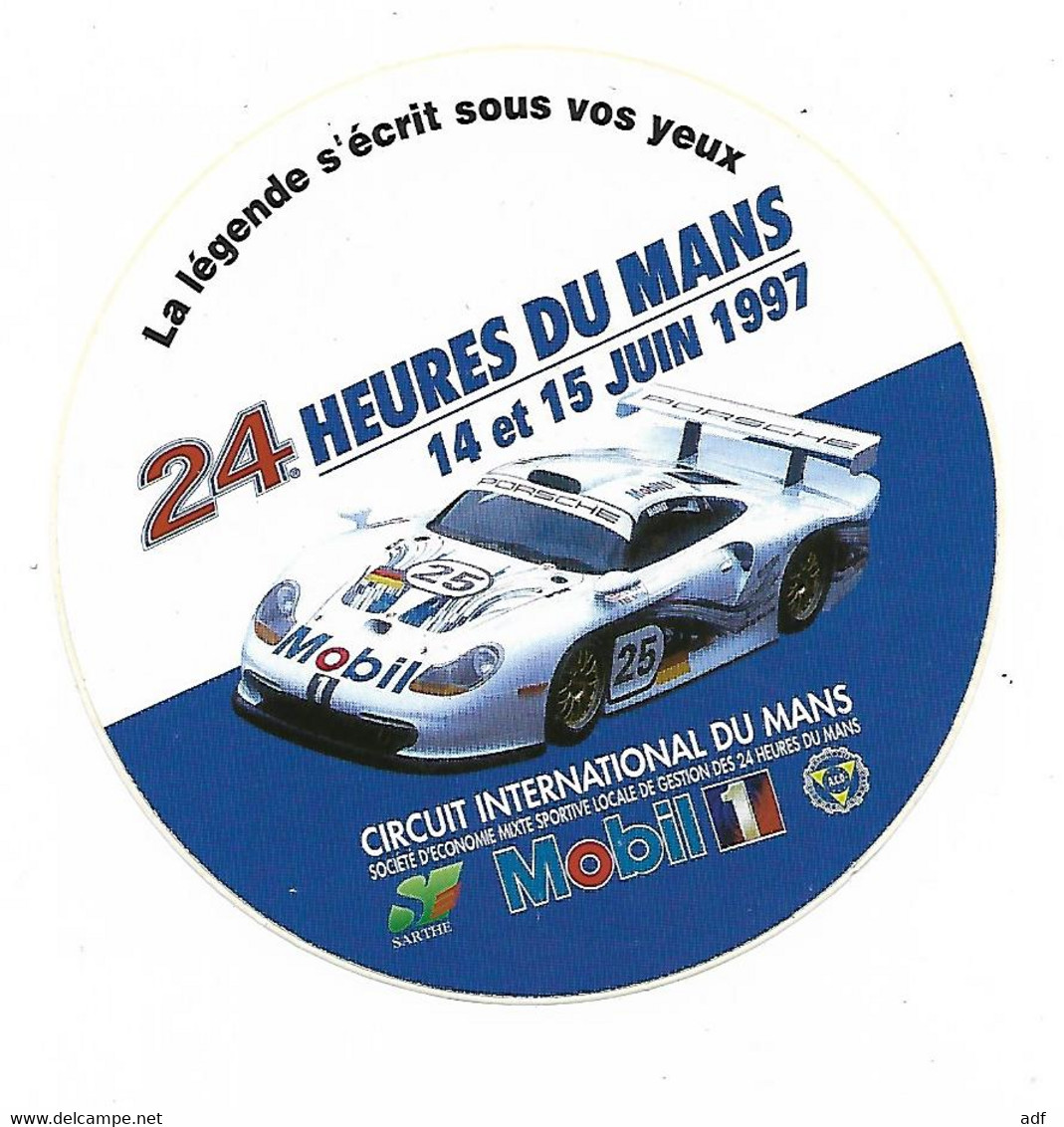 AUTOCOLLANT 24 HEURES DU MANS, JUN 1997, COURSE AUTO AUTOMOBILE, CIRCUIT INTERNATIONAL DU MANS, PUB MOBIL - Automobile - F1