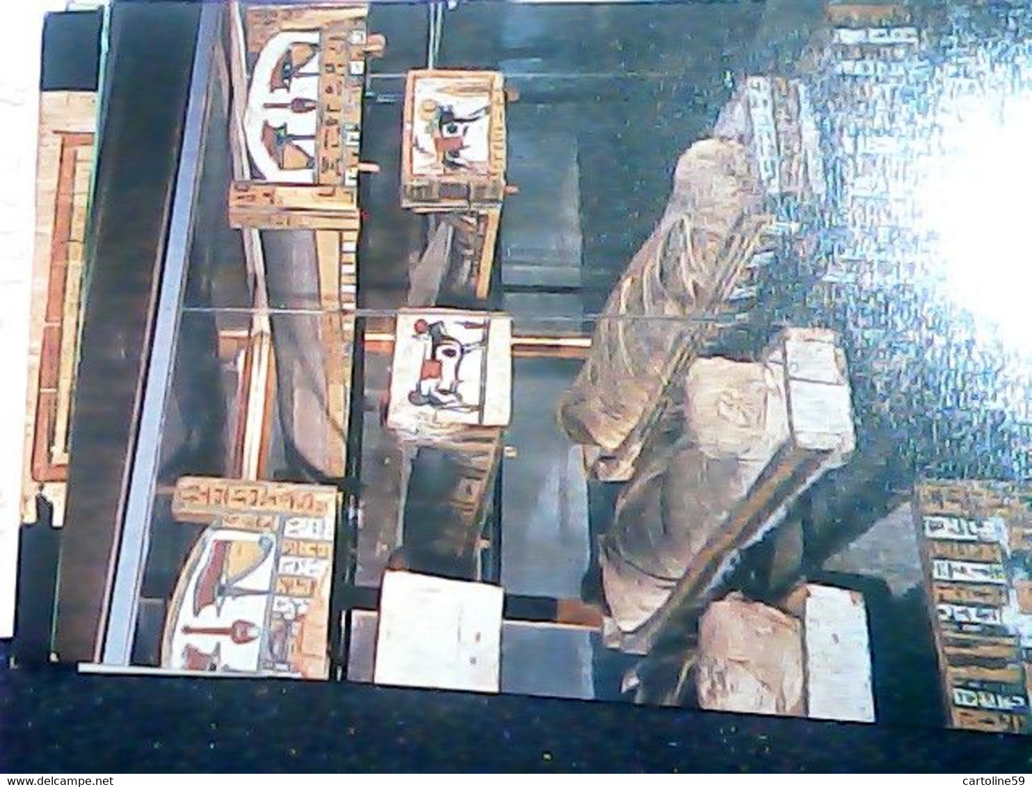 25  CARD TORINO -MUSEO EGIZIO diverse STATUE AFFRENSCHI SARCOFAGI  MUMMIE N1975  ID8293