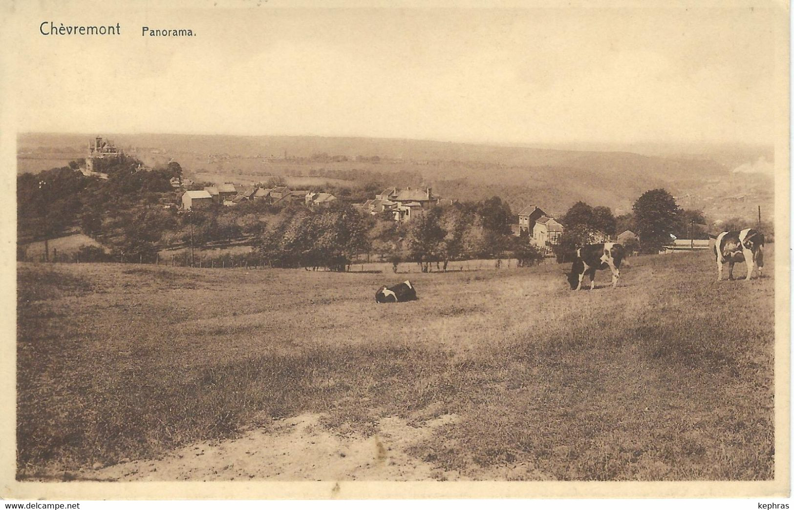 CHEVREMONT : Panorama - TRES RARE VARIANTE - Cachet De La Poste 1938 - Chaudfontaine