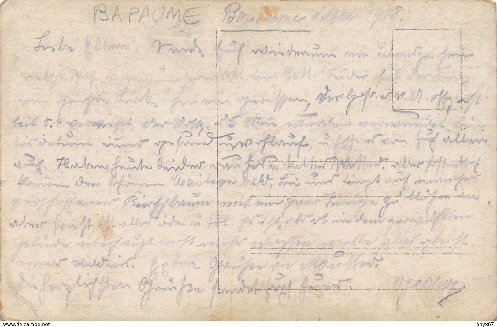 Carte Photo Militaire Allemand BAPAUME-62-Pas De Calais-Soldat-Soldaten-1 Mai 1918-Bicyclette-Vélo-Guerre-Krieg 14/18 - Bapaume