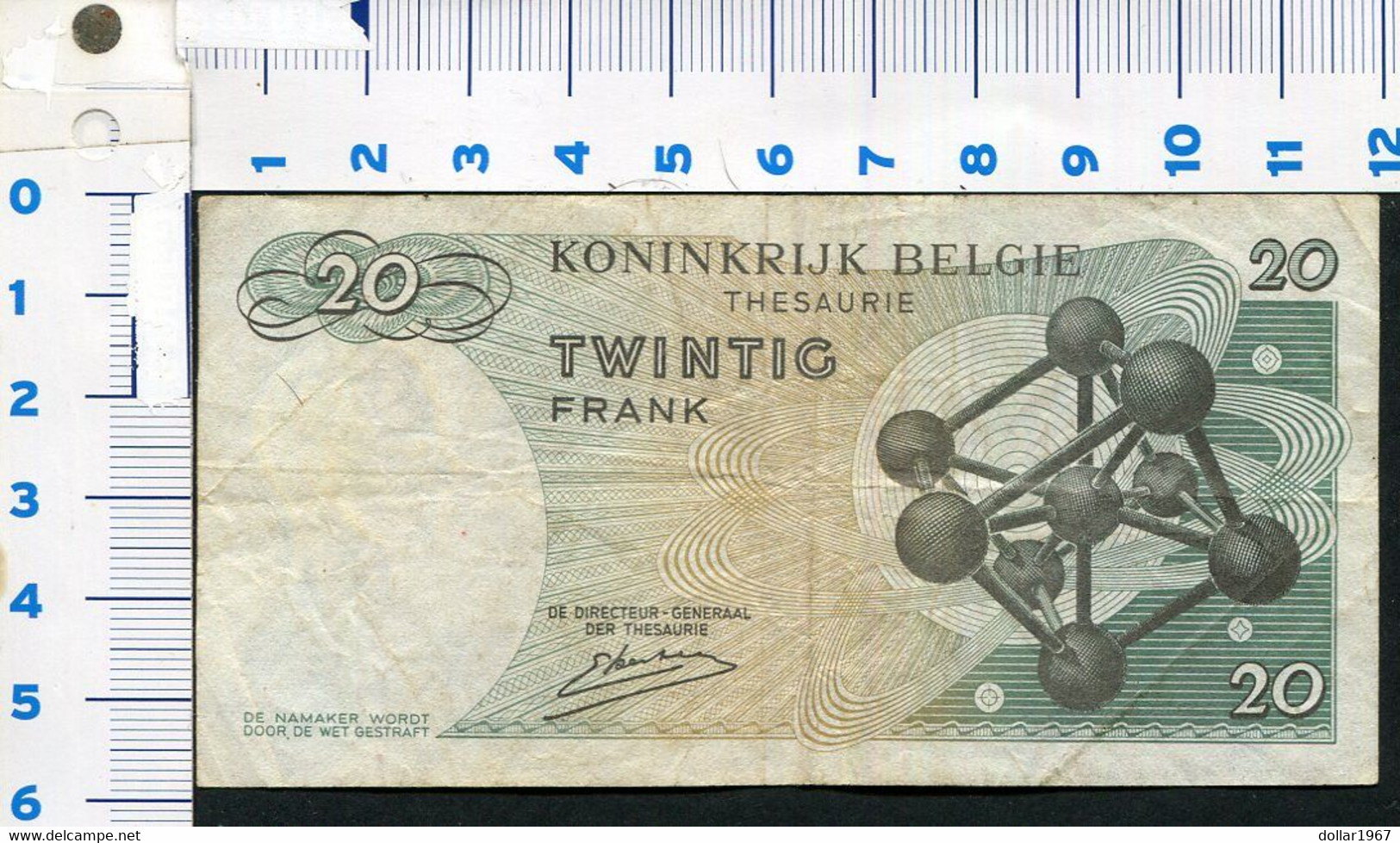 België Belgique Belgium 15 06 1964 -  20 Francs Atomium Baudouin.  3 U 0351147 - 20 Francos