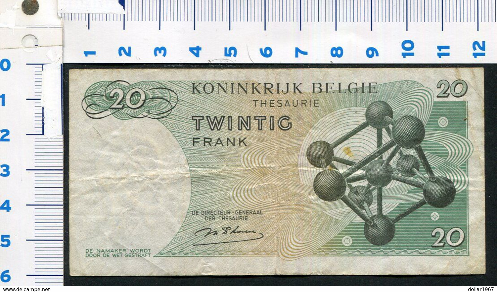 België Belgique Belgium 15 06 1964 -  20 Francs Atomium Baudouin.  1 C 9025391 - 20 Francs