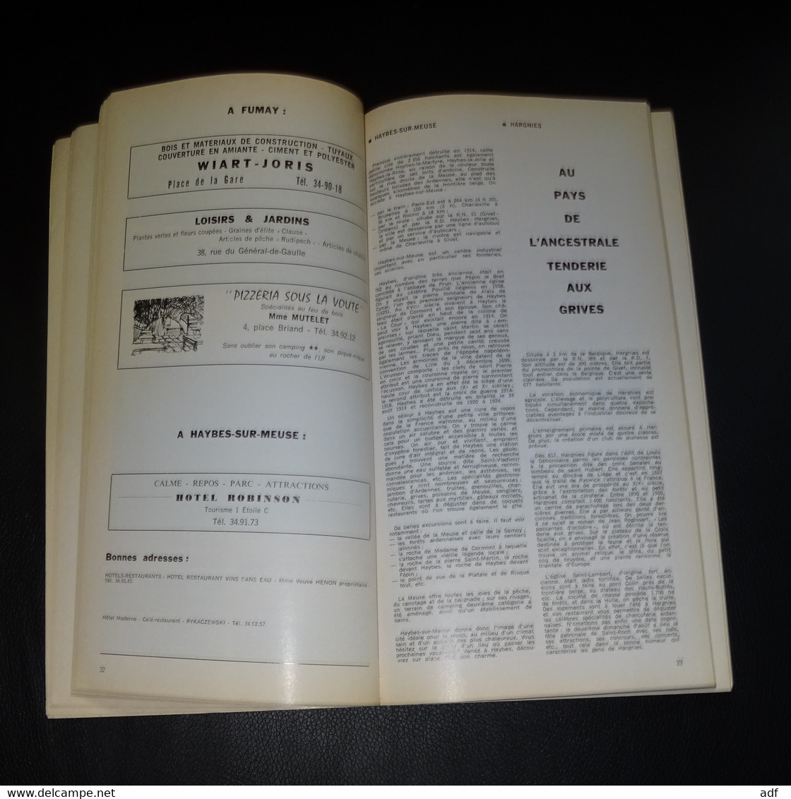 DICTIONNAIRE DES COMMUNES DES ARDENNES, 1970, COMMENTAIRES SUR LES VILLAGES, PUBLICITES DE L'EPOQUE - Champagne - Ardenne