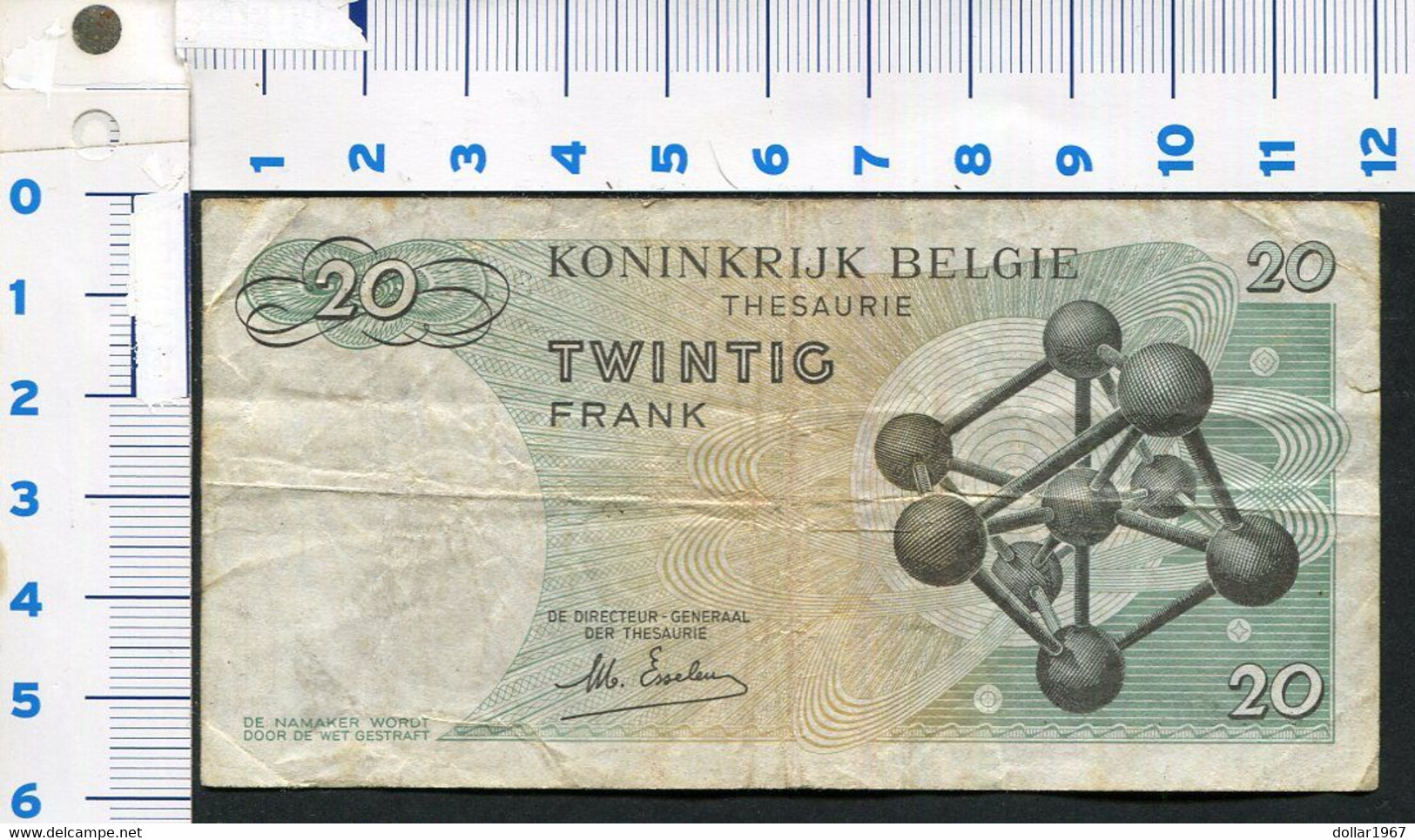 België Belgique Belgium 15 06 1964 -  20 Francs Atomium Baudouin.  3 L 5033282 - 20 Francs