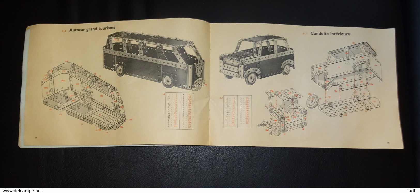 ANCIEN MANUEL D'INSTRUCTIONS POUR BOITES 2 ET 3 MECCANO TRIANG