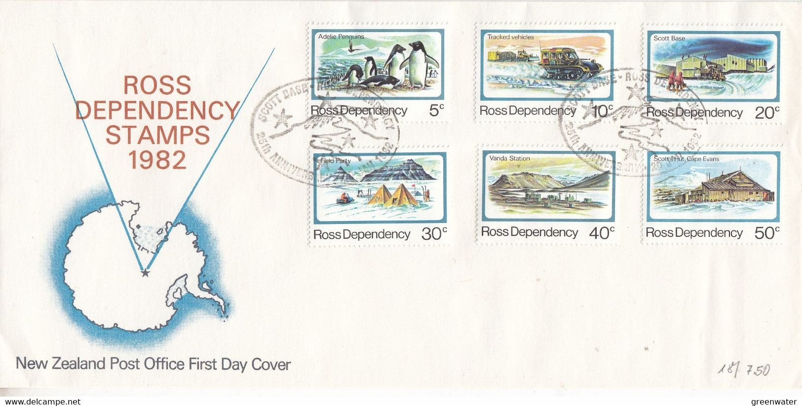 Ross Dependency 1982 Views 6v FDC (F8634) - FDC