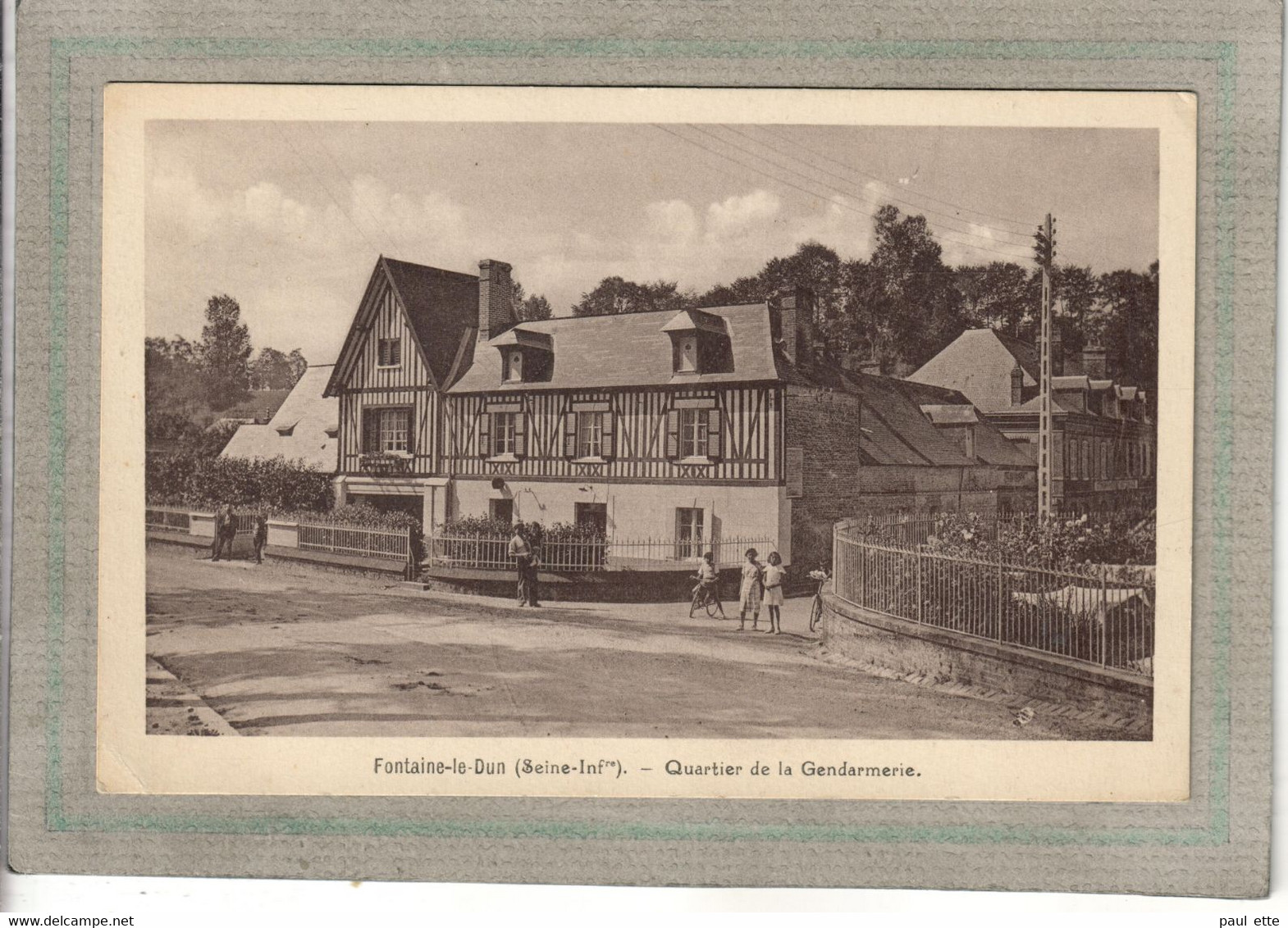 CPA (76) FONTAINE-le-DUN - Aspect Du Quartier De La Gendarmerie Dans Les Années 30 - Fontaine Le Dun