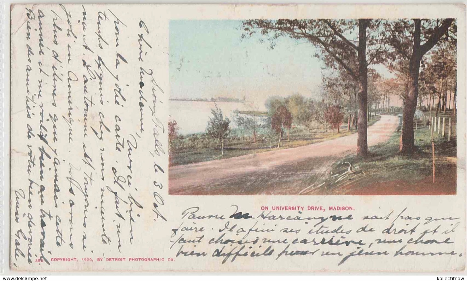 ON UNIVERSITY DRIVE - MADISON - WISCONSIN - 1901 - Madison