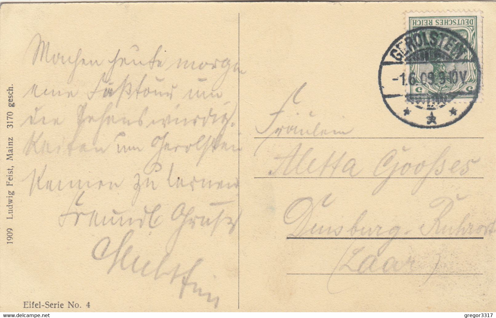 5812) GEROLDSTEIN - Super HAUS DETAILS U. KIRCHE - Alt !! Dünn Besiedelt 01.06.1909 !! - Gerolstein
