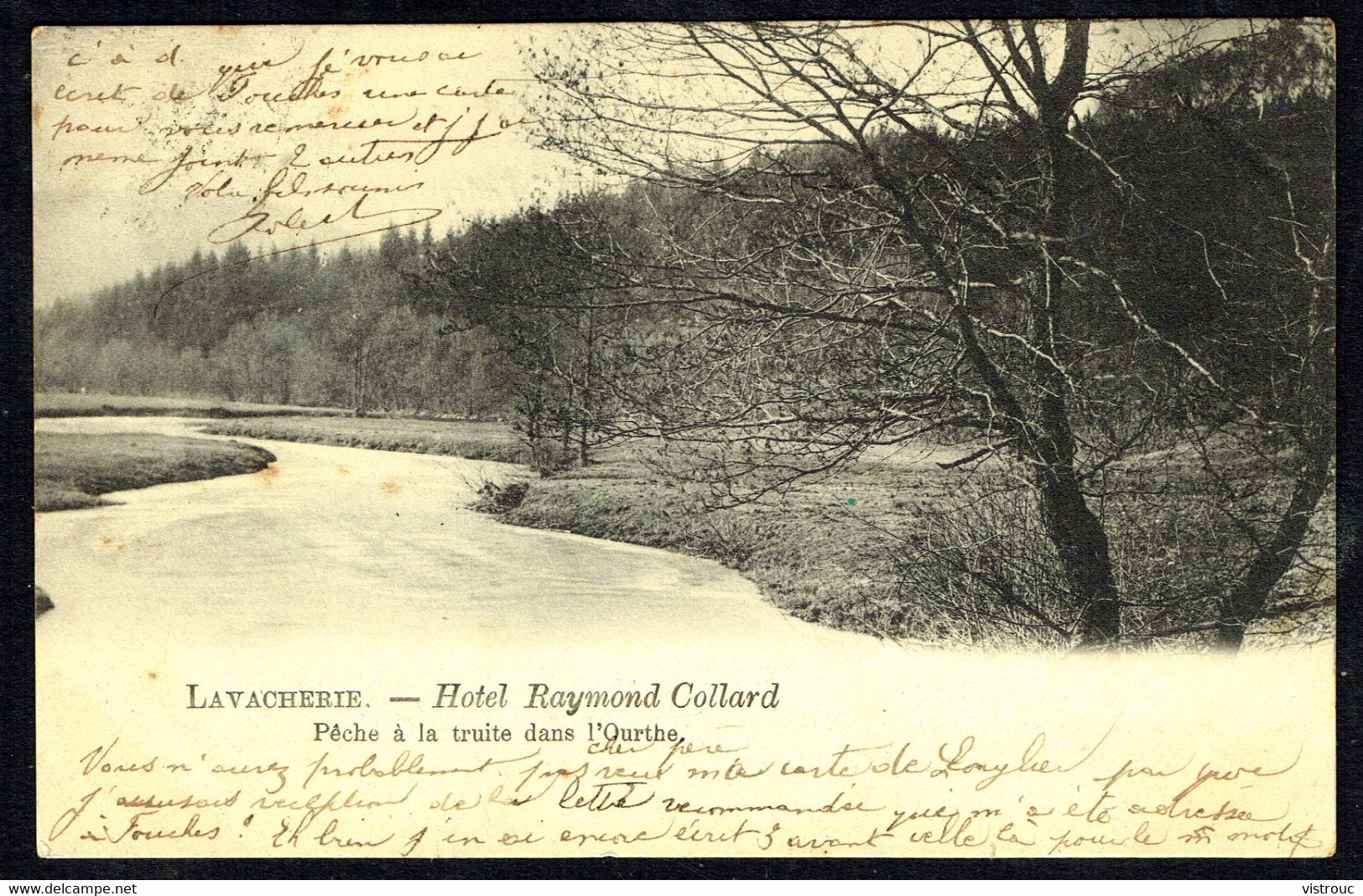 LAVACHERIE - Pêche à La Truite Dans L'Ourthe - Circulé - Circulated - Gelaufen - 1903. - Sainte-Ode