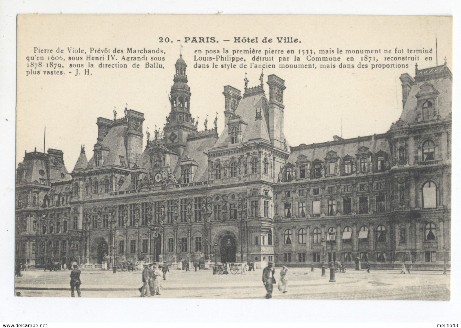 75/ CPA - Paris - Hotel De Ville - Otros & Sin Clasificación