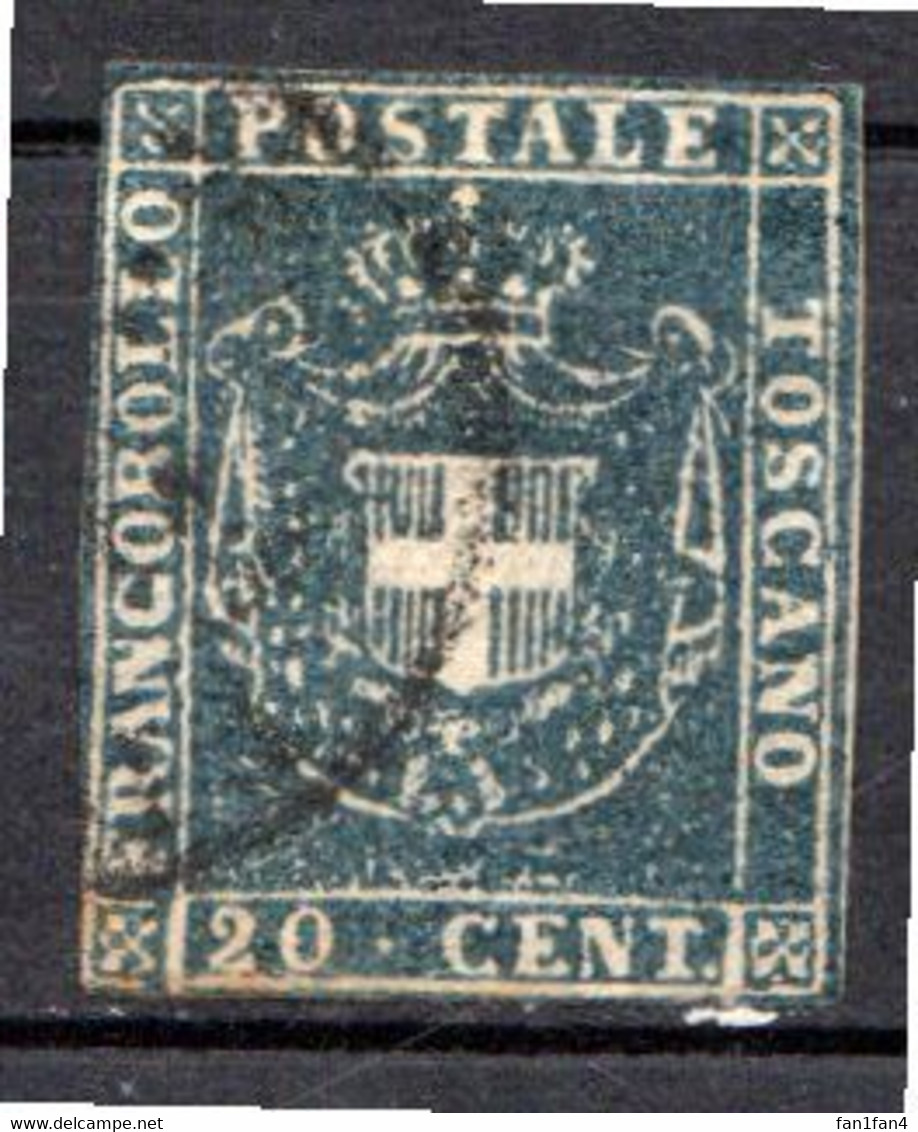 TOSCANE - (Gouvernement Provisoire) - 1860 - N° 20 - 20 C. Bleu - (Armoiries) - Toscana