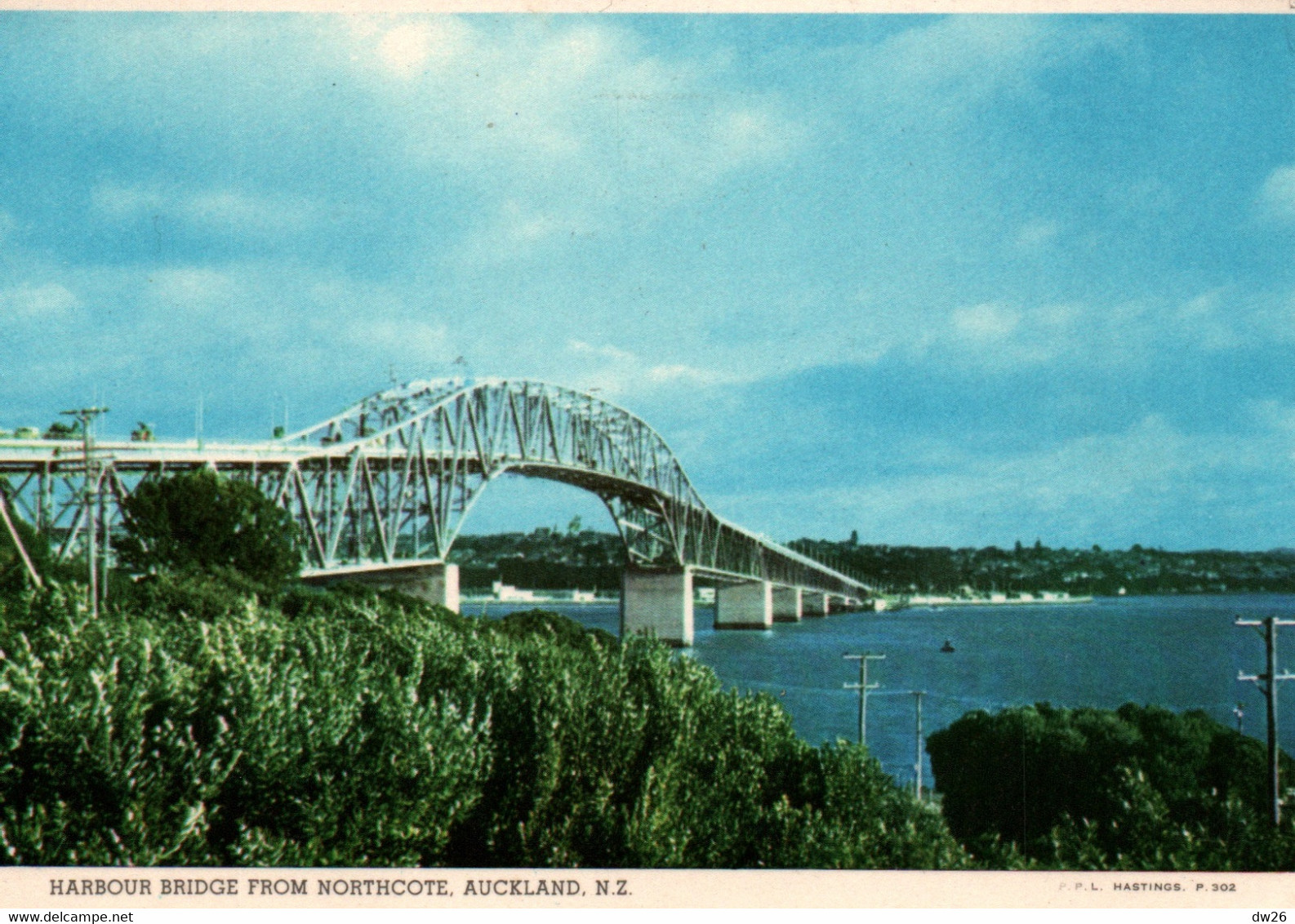 New Zealand (Nouvelle Zélande) Harbour Bridge From Northcote, Auckland - Carte Hastings N° P. 302 - Nouvelle-Zélande