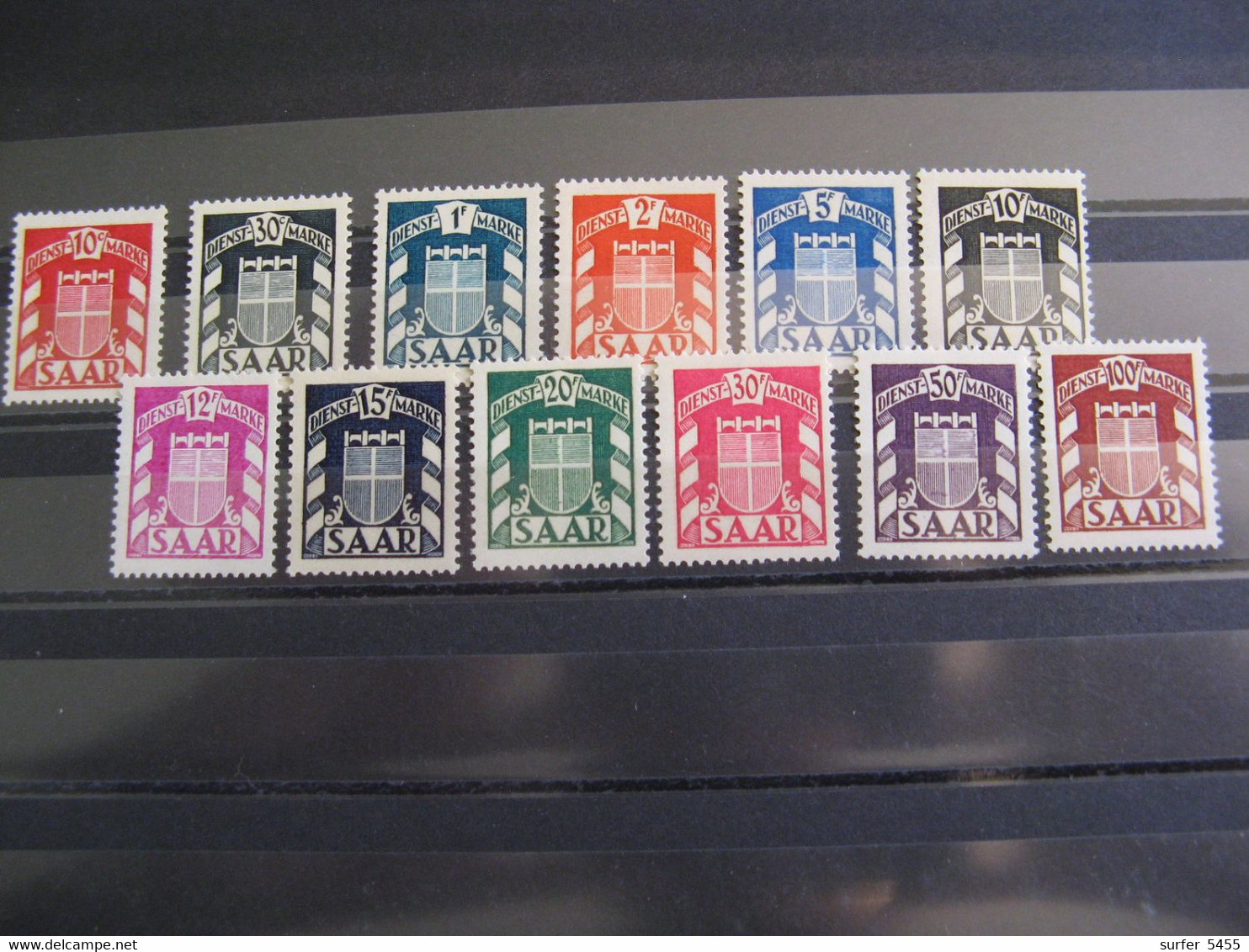 SARRE YVERT SERVICE N° 27/38 - TIMBRES NEUFS ** LUXE COTE 145,00 EUROS - Unused Stamps