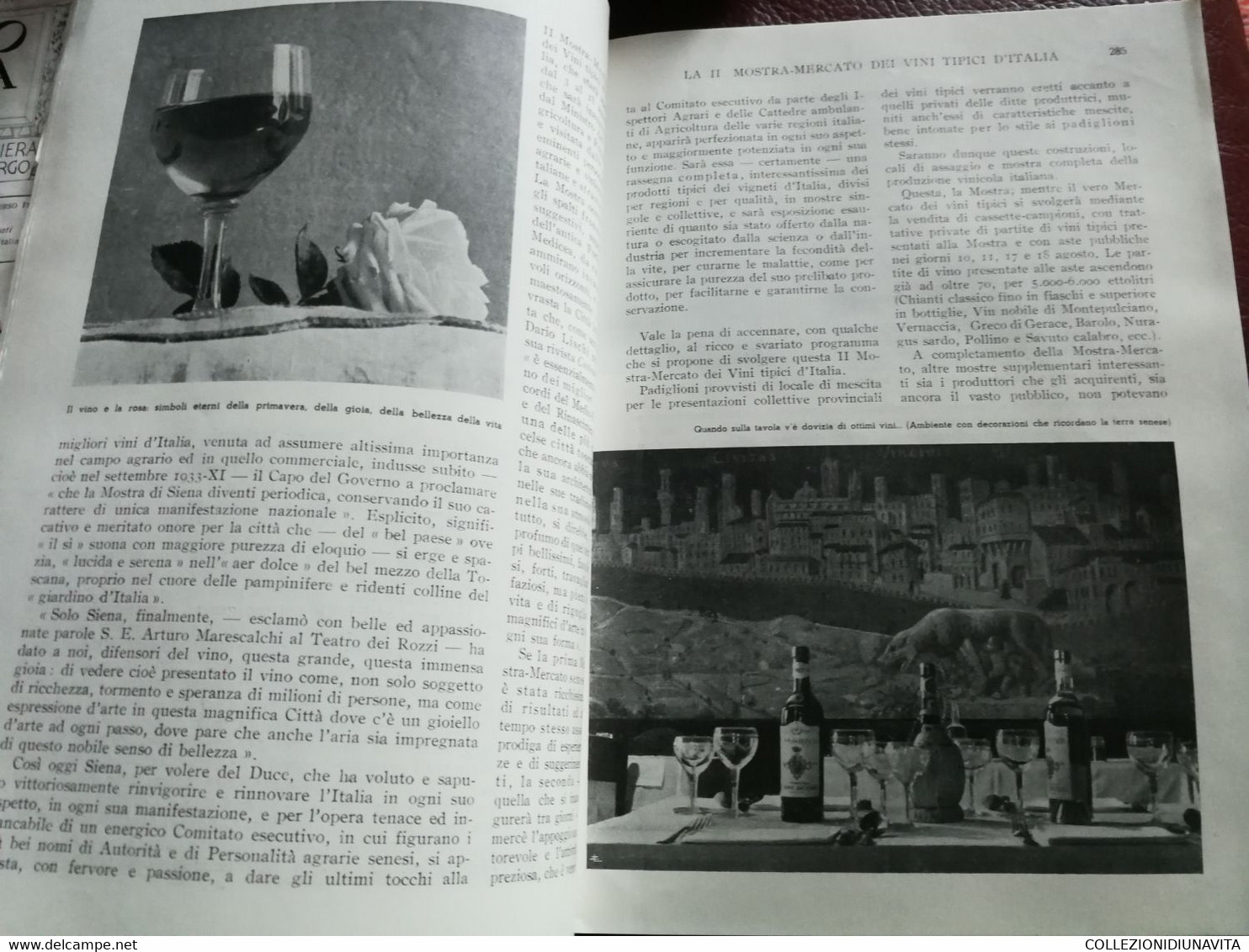 RIVISTA ANTICA 1935 SIENA CHIANTI FIERA VINI MACUGNAGA VERBANO OSSOLA PUBBLICITA' - Other & Unclassified