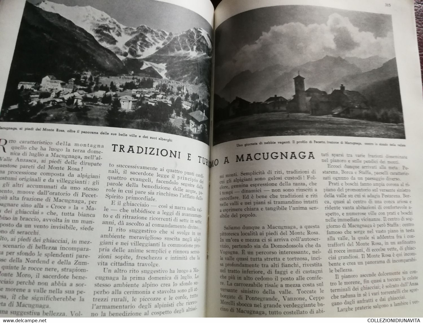 RIVISTA ANTICA 1935 SIENA CHIANTI FIERA VINI MACUGNAGA VERBANO OSSOLA PUBBLICITA'