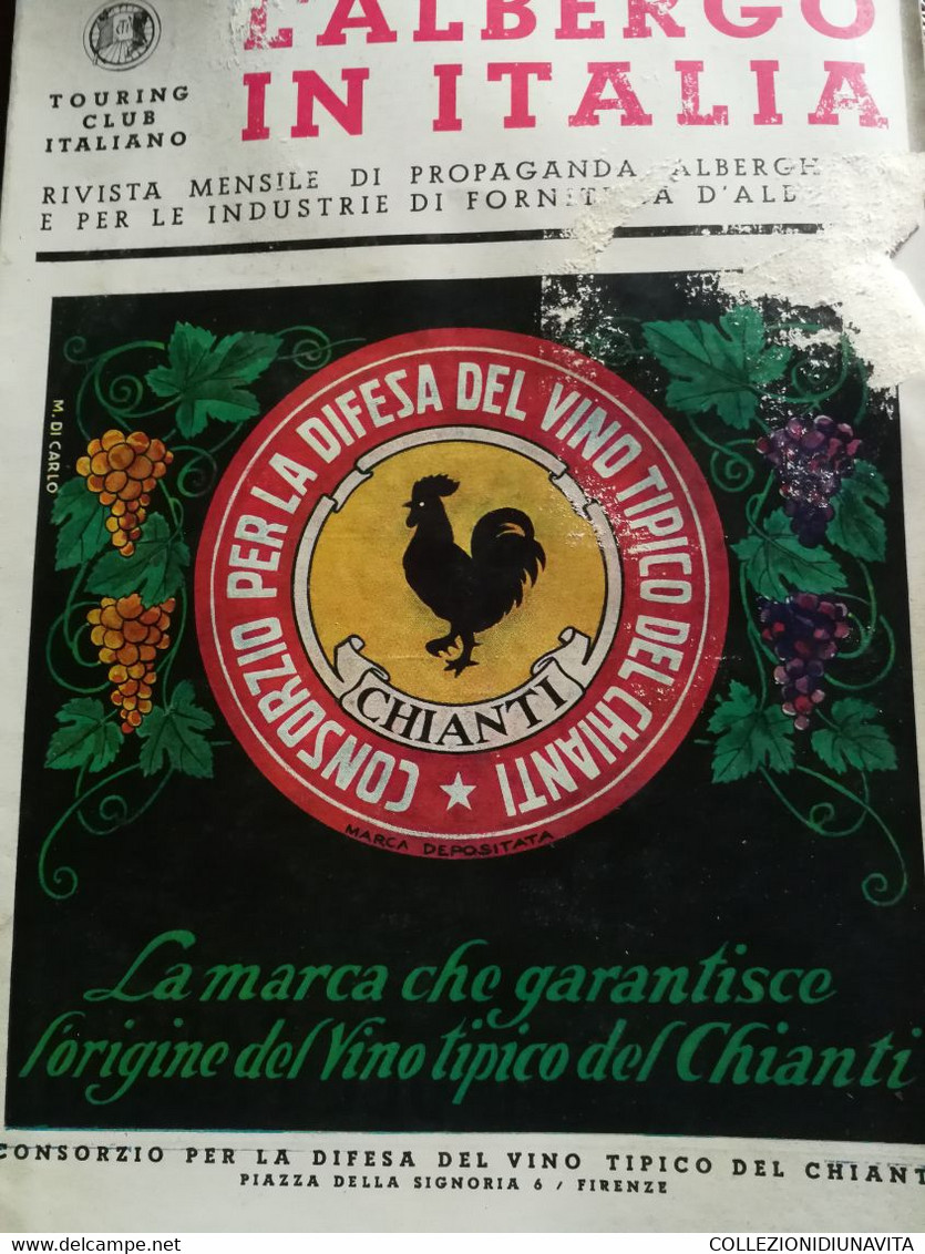 RIVISTA ANTICA 1935 SIENA CHIANTI FIERA VINI MACUGNAGA VERBANO OSSOLA PUBBLICITA'