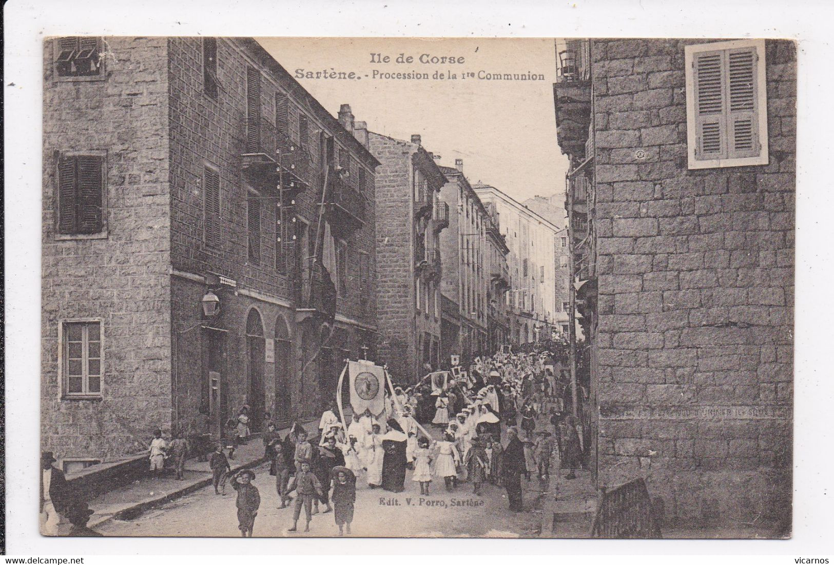 CP 20 2A SARTENE Procession De La 1ere Communion - Sartene