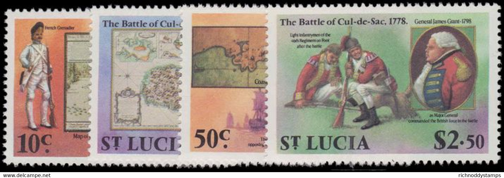 St Lucia 1978 Bicentenary Of Battle Of Cul-de-Sac Unmounted Mint. - Ste Lucie (...-1978)