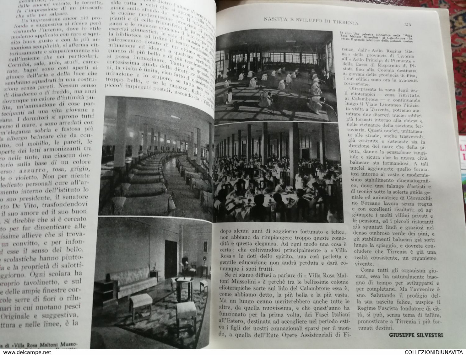 RIVISTA ANTICA 1935 NASCITA E SVILUPPO DI TIRRENIA PISA LIVIGNO SONDRIO PUBBLICITA' - Other & Unclassified