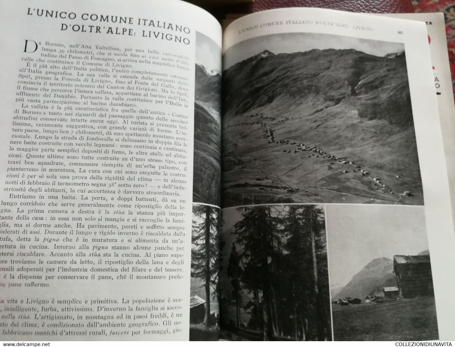 RIVISTA ANTICA 1935 NASCITA E SVILUPPO DI TIRRENIA PISA LIVIGNO SONDRIO PUBBLICITA'