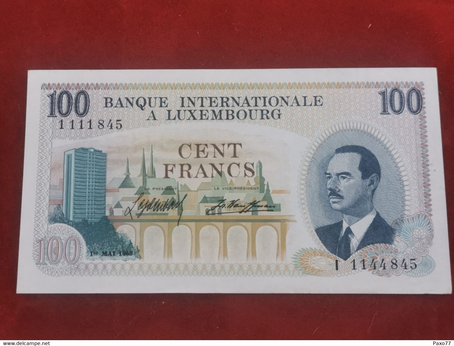 Luxembourg, 100 Francs Jean 1968 . Uncirculated - Luxembourg