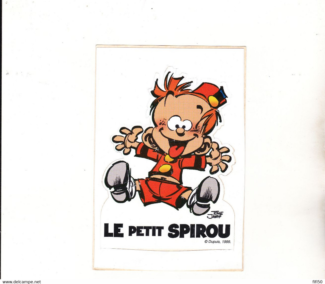 AUTOCOLLANT LE PETIT SPIROU Tome Janry Dupuis 1999 - Autocollants