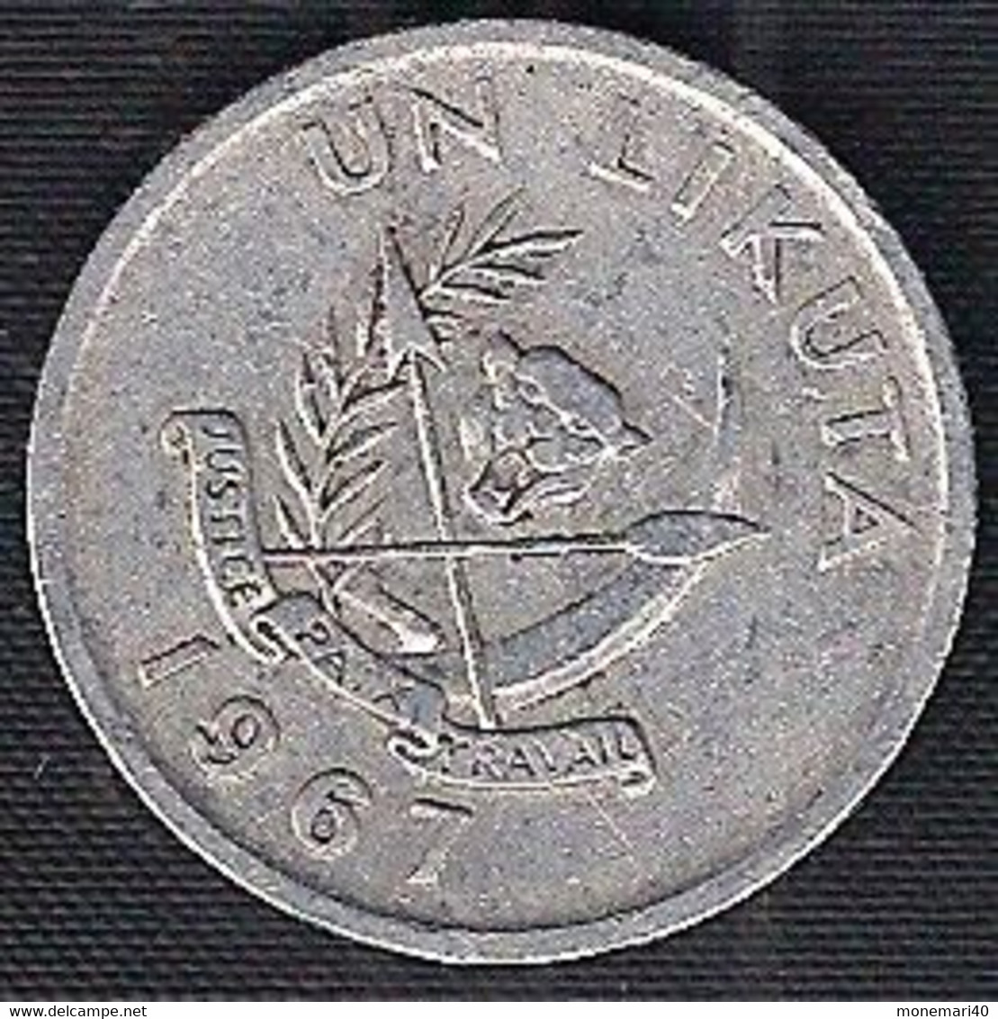CONGO 1 LIKUTA - 1967 - Congo (República Democrática 1964-70)