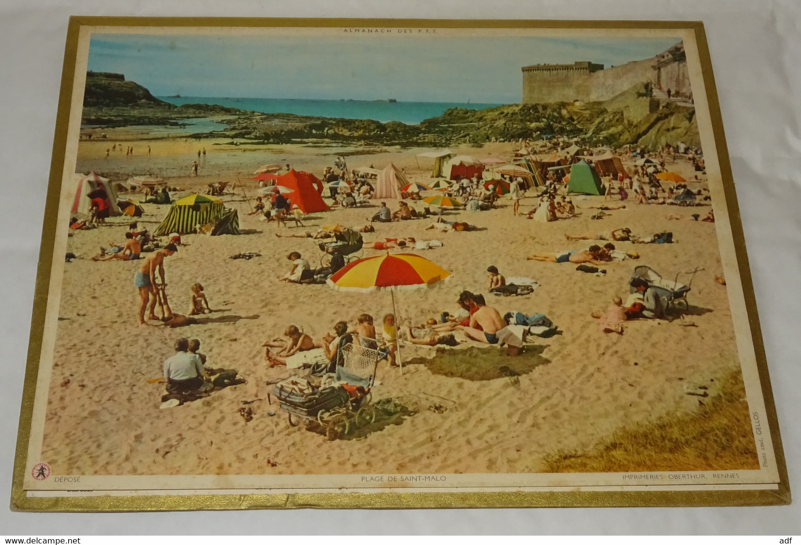 1963 CALENDRIER ALMANACH DES PTT, PLAGE DE SAINT MALO, OBERTHUR, ARDENNES 08 - Big : 1961-70