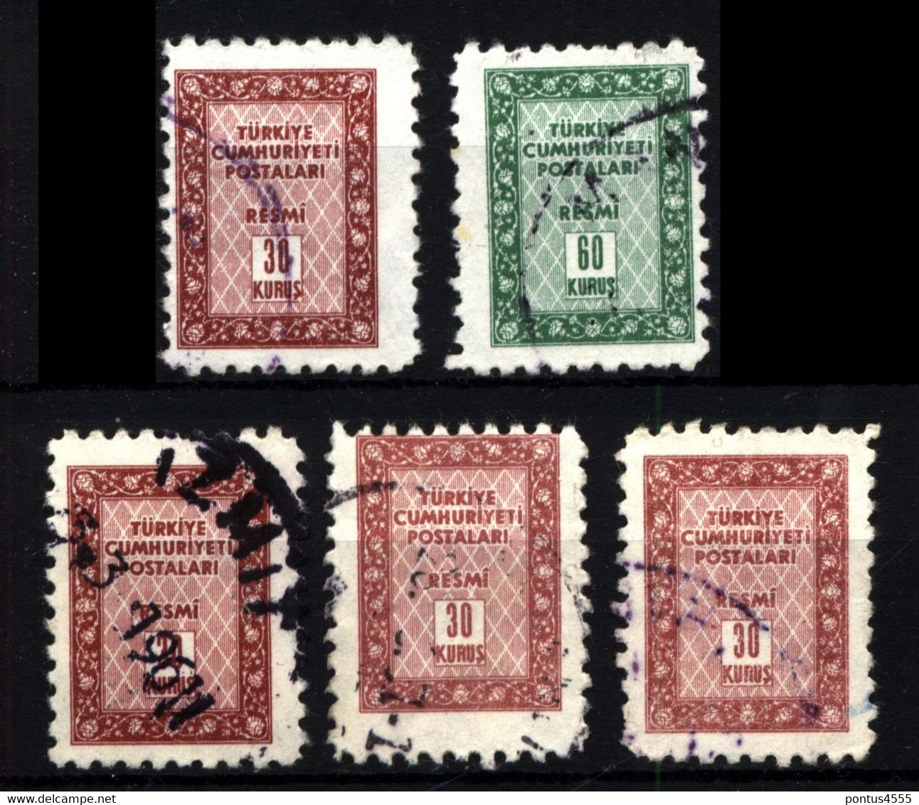 Turkey 1960 Mi D72-D73 Official Stamps - Strafport