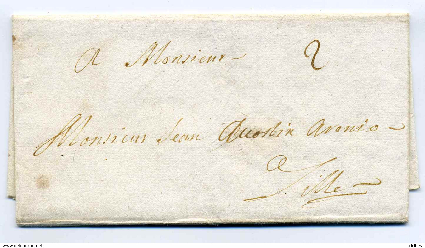 Lettre D' YPRES  BELGIQUE Pour LILLE / 29 Septembre 1679 / Taxe 2 Décimes - Linear Postmarks